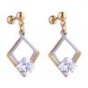 New style zircon earrings gold plated shinning hoop earrings for girls