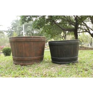 2017  Factory sales Light weight waterproof outdoor garden wooden flower pot