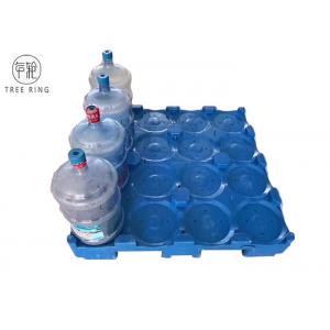 Single Faced 16 Bottles Poly Pallets Stackable Balance 5 Gallon Water Bottles For Supermarket