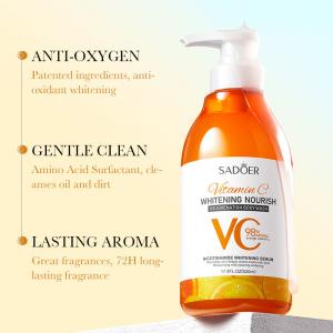 Exfoliating Vitamin C Natural Fragrance Body Wash Bath Shower Gel Deep Cleansing