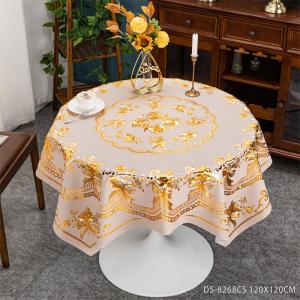 Customized Waterproof Oil Proof PVC Plastic Floral Table Cloth Cover for Year Wedding