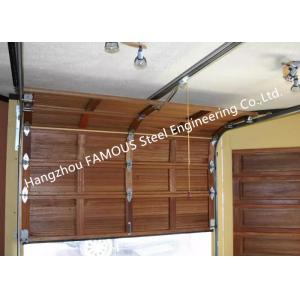 China Wooden Look Overhead Steel Garage Door Smart Sectional Lifting Door Solutions supplier