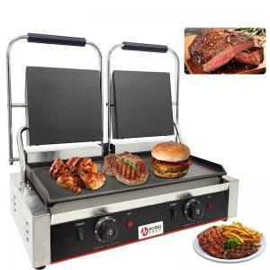 China Commercial Kitchen Non-stick Electric Cast Iron Panini Contact Grill with 3600W Power supplier