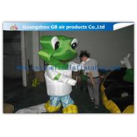 China Green Head Frog Inflatable Cartoon Characters Inflatable Animal Costume Adult Size on sale