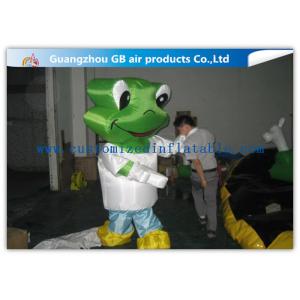 China Green Head Frog Inflatable Cartoon Characters Inflatable Animal Costume Adult Size supplier