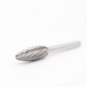 China 5/16 × 3/4 SH-2 Flame Carburo de Tungsteno Carburo Ficha Rotativa 1/4 Forma de Llama de la Varilla Doble Cortado Burr Rotativo supplier