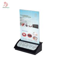 China Restaurant Wireless call waiter button Table Stand Menu Holder with advertising paper on sale
