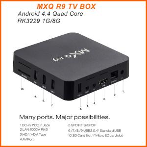 China MXQ R9 4K Android TV Box RK3229 Quad Core UHD 4K 60fps Smart TV Box MXQ R9 supplier