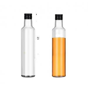 China Food Storage Container 750ml Clear Glass Bottle for Kitchen Vinegar Cooking Oil GLASS supplier