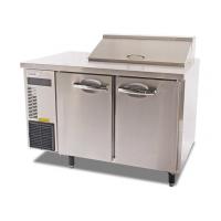 China Two Door Salad Bar Refrigerated Work Table With 6 x 1/6 SIZE GN Food Pans Commercial Refrigerator Freezer on sale