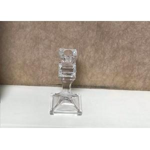 Bulk Packing Crystal Glass Candle Holder / Glass Candlestick Holders Machine Made