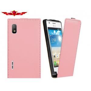 China Genuine LG E612 Optimus L5 Flip Leather Cases 100% Real Leather Good Quality supplier