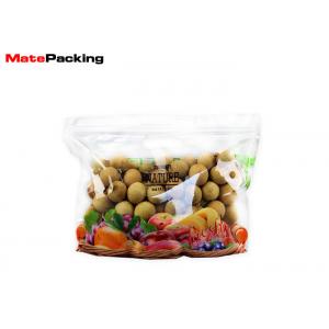Breathable Fresh Vegetable Plastic Packaging Bags Transparent Custom Printed With Hole