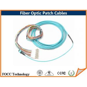 China 12 Strands 10G OM4 Fiber Optic Patch Cables MPO-LC Patch Cord 3.0mm PVC Jacket supplier