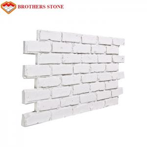 China White FauxBrick Wall Panels Stacked Stone Design Wall Panel wholesale