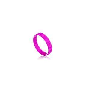 logo embossed text low relief pink custom silicone band bracelets