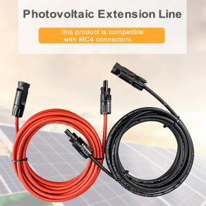 China Black Solar Panel Extension Cable 10 Feet 10AWG 6mm2 Solar Extension Cable supplier