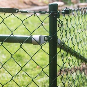 3.0mm galvanized pvc coated mesh rolls cyclone wire chainlink fence panels chain link fence