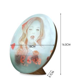 China Simulation Sunrise Sublimation Color Wakeup Lamp With FM Radio Digital Sublimation Alarm Clock Blanks wholesale