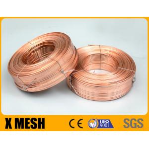Copper Coated Flat Stitching Wire 2.1mm By 0.82mm Size For Corrugated Carton Boxes