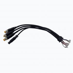 China Black Automotive Cable Harness M8 3 PIN PVC Sleeve Custom Car Wiring Harness 125 supplier