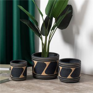 indoor outdoor decoration cylinder matte succulent bonsai pots hotel desktop decor ceramic flower pots for gardening