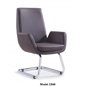 Ergonomic Sterling Leather Executive Chair Pneumatic Height Adjustment