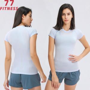 China Lululemon Supplier Quick Dry Exercise And Fitness Short Sleeve Femme Top Women Yoga Wear Blouse Casual Plain T-Shirt wholesale