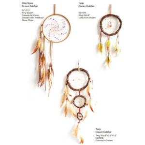 Fashion Wind Chimes Indian Style Feather Leather Gold Dream Catcher for Home Decor Hanging Decoration Nice Gift