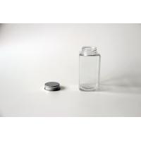 China Square 100ml water / Milk / Juice Clear Pet Jars with screw cap , plastic bottle jars on sale