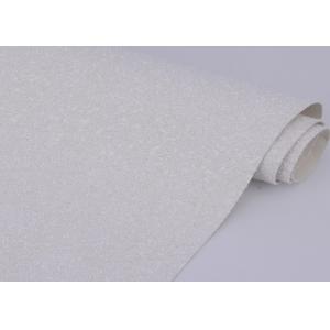 Wall Covering White Glitter Fabric , 1.38m Width Glitter Spandex Fabric