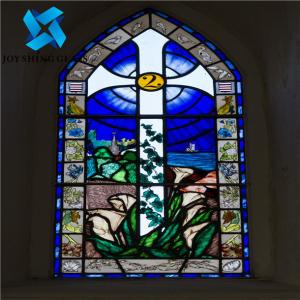 Architectural Church Stained Glass Customized size Patterned Window Glass 5mm-22mm