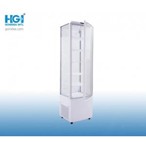 288L Vertical Display Curved Glass Showcase Temperature Control