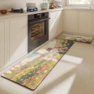 Diatom Mud Household Bathroom Carpet Door Mat Square Shape Quick-drying and Absorbent