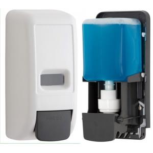 1000ml bulk refill manual foam hand soap dispenser, white color, ABS plastic, wall mounted