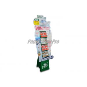 China Custom Paper Cardboard Standee Display 3D Side Wing Ads Board with 3 Pockets supplier