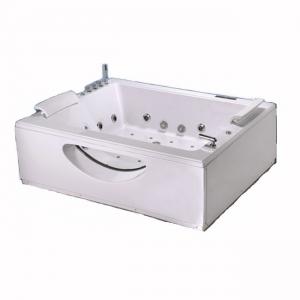 China Rectangular Massage Bubble Jet Adult Jacuzzi Corner Whirlpool Tub / Two Person Whirlpool Bathtub supplier