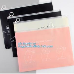 China towel slider cosmetic bag, Slider Zip Poly Bag, office file bag with zipper/document file pockect, clear pvc zipper bag/ wholesale
