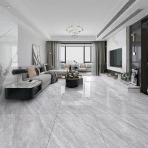 China Gray Marble Polished Porcelain Tile High Glossy for Interior Living Room Kitchen supplier