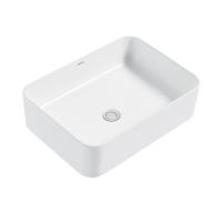 China FP46113 Counter Top Basin , White Glazed Rectangle Washroom Wash Basin on sale