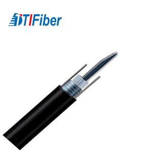 China 8 Fiber Count Fiber Optic Wire Cable Black Outdoor Aerial GYXTW Singlemode supplier