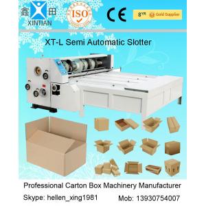 China Semi Auto Carton Folding Machine , Chain Feeder Corrugated Carton Slotter 3kw supplier