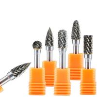 China Customized Carbide Burrs for Rotary Tools 10 Pieces Large Wood Drill Bit Rotary Files on sale