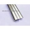 Replaceable Aluminum Non Slip Stair Treads Anodized Shiny Silver
