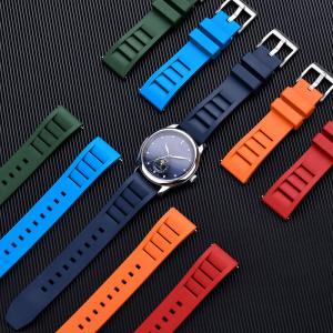 China JUELONG Superior Quality FKM Rubber Vented Watch Strap Band 20mm 22mm supplier