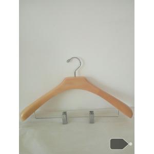 China 5 stars hotel shirt wooden cloth hanger with natural color supplier