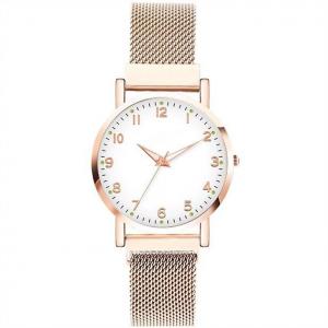 Milan Magnetic Strap Women Quartz Watch 29mm Case Push Crown