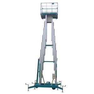 China Explosion Proof 300Kg Loading Capacity Hydraulic Lift Aerial Work Platform 10m height Triple Mast supplier