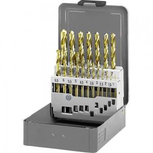 China High Strength 19 Piece HSS Twist Drill Bit Set , Titanium Coated Drill Bit Kit supplier