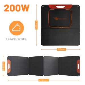 China 12V Portable Folding Solar Panels 200W Monocrystalline Silicon Solar Panels IP65 wholesale